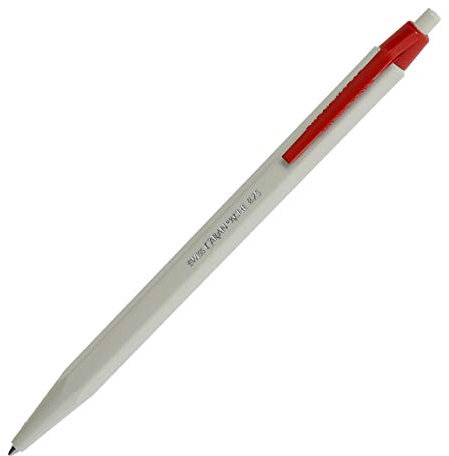 Caran d'Ache d´Ache 825 ECO Kugelschreiber Kunstharz/Edelstahl Rot-Weiß, Schriftfarbe Rot, 0825.070, Mehrfarbig, 12cm