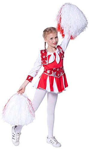 Wilbers NEU Kinder-Kostüm Cheerleader, rot-weiß, Gr. 140