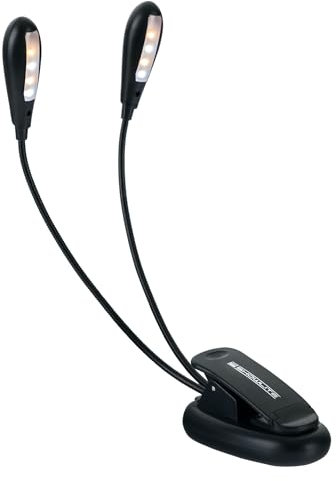 Showlite Bright Light 8 Plus Akku LED-Notenpultleuchte (8 sehr helle LEDs, zwei Farbtemperaturen (kaltweiß/warmweiß), wiederaufladbarer Akku)