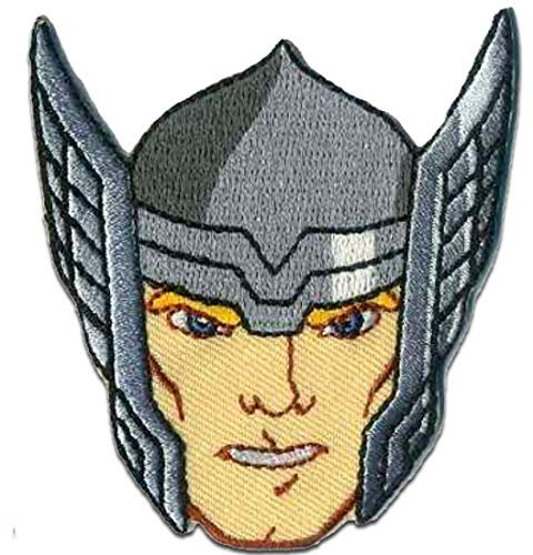 Iron on Patches - Avengers 'Thor' - Gray - 6,9 x 6,1 cm - by Marvel© Application Embroided Patch Badges