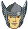 Iron on Patches - Avengers 'Thor' - Gray - 6,9 x 6,1 cm - by Marvel© Application Embroided Patch Badges