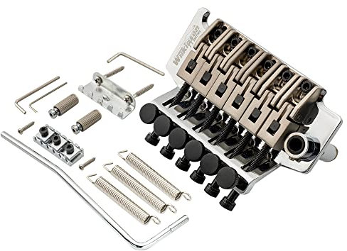 Wilkinson 76,2mm Saitenabstand FR-style Double Locking Tremolo System Steg Bridge für E-Gitarre, Chrome