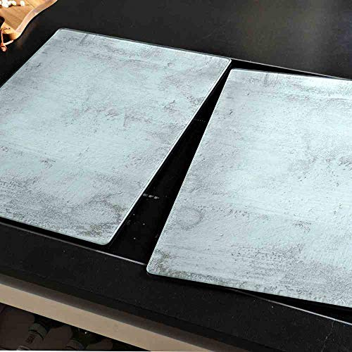 Kesper 366-40 Herdabdeckplatte 50x38,5x0,8cm Glas, steingrau, 2-teilig (1 Set)