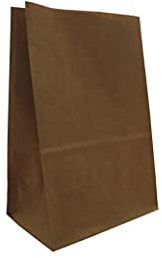 Blockbodenbeutel aus Papier braun - 12,5 + 7,5 x 18 cm - verschiedene Mengen (50 Stück)