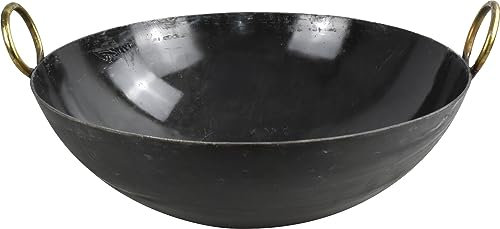 Large Heavy Duty Wok Professional Catering Street Style Iron Kadai (20)