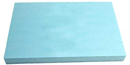 1 plaque de mousse de polyuréthane expansé pour rembourrage de coussins, canapés, chaises, palettes de jardin, protection, emballage, modélisme, densité 30 kg/m³, 200 x 50 x 1 cm, bleu clair