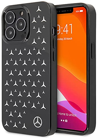 Mercedes-Benz MEHCP13LESPBK Hülle für iPhone 13 Pro / 13 6,1 schwarz Silver Stars Pattern