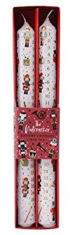Las velas de Adviento del Cascanueces | Paquete de 2 | Cuenta regresiva para Navidad | Numeradas 1 25 | Todos los días | Tradición familiar | Caja de regalo | Joy to The World by CGB Giftware |