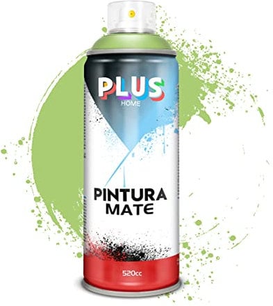 Pintura Spray 520cc para pintar todo tipo de super cies: madera, metal, cartón, tela, piedra, bra de vidrio, plásticos rígidos, etc para bricolaje y DIY.Verde Pistacho (Ref:650)(Paquete de 1 )
