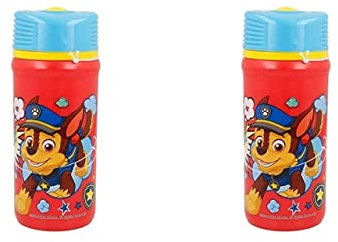 ALMACENESADAN 4693 Patrouille Paw Patrol, composé de 2 bouteilles d'eau 390 ml, produits réutilisables, sans BPA