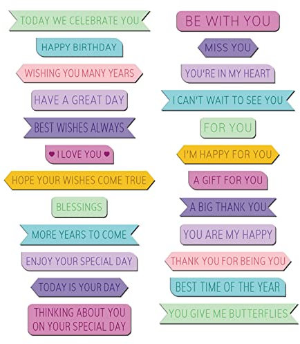 INFUNLY 24 Stück Stanzformen „Alles Gute Zum Geburtstag“ Aus Metall Dialograhmen Stanzformen Beste Wünsche Inspirierende Wortprägeschablonen Für Kartenherstellung Geburtstagsfeier DIY Basteln