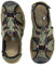 7STROBBS Sandales Homme Cuir Fermées Randonnée Marche Sandales Été Confortable Sport et Extérieur Chaussure de Trail de Plage de Trekking,Vert Kaki 45EU