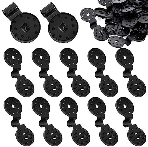 GANMFOYC 20 Pièces Clips pour Toile D'ombrage, Clip Spécial avec Œillet, Clips De Fixation Traités Anti-UV pour Brise Vue, pour Toile De Clôture, Filet D'ombrage, Tissu Coupe-Vent