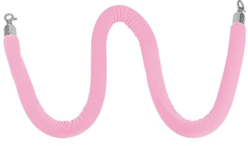 Absperrseil Absperrkordel Samt-Barriereseile Mit Silberhaken, Dickes VIP Rungen Warteschlangen-Absperrseil, Für Hotel-Feierlichkeiten Krankenhaus Bank Kontrolle Der Menschenmenge ( Color : Pink , Size