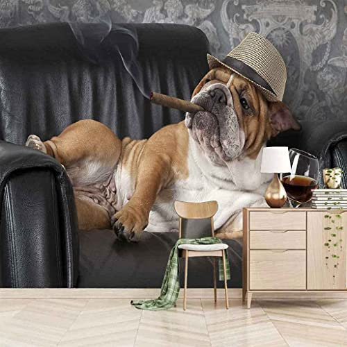 Animal Dog Mural Wallpaper Background Wall Paper Industrial Decoration Bedroom Decor 3D Wallpaper Home Decor Paste Living Room The Wall For Bedroom Mural Removable Wall Posters 250 (W) x 175 (H) cm