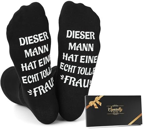 Sunia Vatertagsgeschenk für Papa, Lustige Geschenke für Männer, Anti-Rutsch Socken Herren, Geschenke zum Vatertag, Geschenk Vatertag Geburtstag für Papa Opa, Baumwolle Socken Herren 43-46
