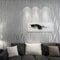Trafagala 9.5 m x 0.53 m Silver Grey Glitter Striped Wallpaper Modern Damask Embossed Textured Wallpaper for Living Room Bedroom TV Background Non-Woven Wallpaper Roll Wave Stripes