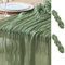 Asee'm 2PCS Tischläufer Käsetuch 300 x 90cm Salbeigrün Boho Transparente Läufer Tisch Hochzeit Gaze Stoff Rustikale Käse Tuch für Braut Dusche Party