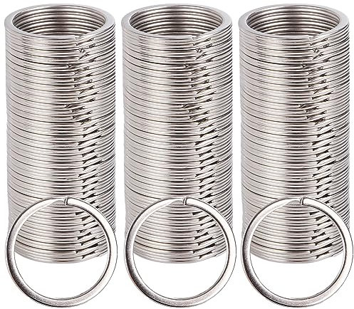 VIDETOL 200 Pièces Anneaux Porte Clé en Acier, 30 mm Anneau Porte Clé, Multi-Usage Anneau Porte Clef pour L'organisation de Clés de Voiture, de Maison et DIY Artisanat d'art
