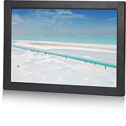 Cadre Photo Numérique 17 Pouces, Cadre Photo Numérique WiFi Intelligent HD 1440 X 900, Grand Cadre Photo Numérique avec Calendrier D'horloge Numérique pour Cadeaux de (Prise UE)