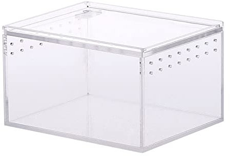 AGONEIR Acryl-Käfig, Zuchtbox, Terrarium, transparenter Futterraum für Schlangen, kleine Haustiere, Isopoden, Eidechsen, Kakerlaken, Substrate für Aquarium-Dekorationen