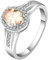 Silber Ring Damen mit Stein, Verlobungsring Ovaler Zirkonia mit 4 Zinken Versilbert Schmuck Größe 54 (17.2) Komfort Fit