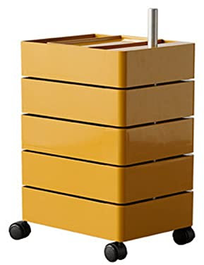 Nachttisch, Nachttisch, drehbarer Spind, beweglicher Nachttisch, moderner Nachttisch, Schrank, Schreibtisch, einfache Aufbewahrung, Seitenschrank, Nachttisch (gelb)