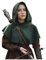 keland Halloween Mittelalter Gugel Kapuze Einzeln Cowl Hood Kapuzenumhang für Damen Herren (A-Armeegrün)