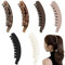 6 Stück Groß Bananen Haarspange Vintage Bananen-Haarspangen Pferdeschwanz Haarklammer Rutschfeste Leopard Haar Spange Haarclips Für Damen Mädchen Dicke Mittleres Haar (6 Colors A)