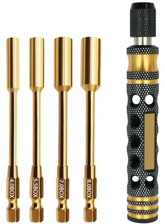 Ieron Jeu de Tournevis hexagonaux RC 4 en 1, Tournevis à écrou Hexagonal 1,5/2,0/2,5/3,0 mm pour Outil de Bricolage de Voiture RC