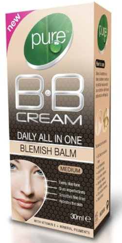 Pure Daily all in one Blemish Balm BB Cream Medium 30ml - packed by Black Nore Gifts