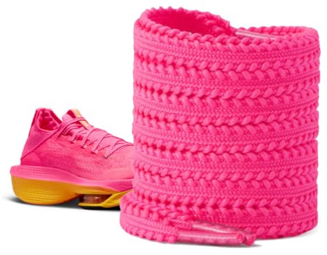 UamGlsob Running Laces for Nike AlphaFly 3/Vaporfly 3 Road Racing Trainers | Non-Slip Stay-Tied Flat Sawtooth Replacement Shoelaces for Sneakers, Serrated Edge