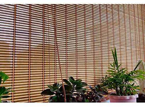 YHKJLYH Bamboo Roller Blinds,Outdoor Shade Curtains,Lifting Waterproof Blinds,Yards,pergola,Offices,Privacy Screens,Retro Partition Decoration,Width 50-150cm,90x220cm/35.5x86.5in