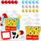 LaVenty Reach Four the Sky Cake Topper Birthday Decorations Yellow Red Blue Balls Cake Decoration 4th Birthday Cake Topper for Boy 4 Birthday Party
