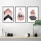 Lot de 3 Affiches, Tableau Decoration Murale, Rose Gris Or Rose Poster Impression sur Toile, Photos de pierres de montagnes abstraites Tableaux, Posters et Arts Décoratifs (Sans cadre)