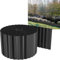 YUENFONG Flexible Rasenkante Beeteinfassung 10m Metall Verzinkt, Beetumrandung Beetabgrenzung Gartendekorativ, 15 cm Höhe Palisade Mähkante, 1000 cm x 15 cm, Schwarz