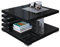 PROROOM FURNITURE - Kyoo - Kaffeetisch 60x60 Höhe 31 cm - Sofatisch Quadratisch - Coffee Table - Wohnzimmertisch Modern - Kleiner Couchtisch mit Stauraum - Schwarz Hochglanz
