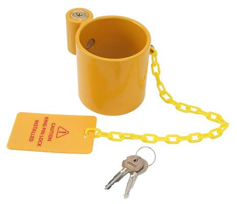 Cerradura de Pasador Rey de Remolque de Quinta Rueda, Cerradura de Pasador Antirrobo de Alta Visibilidad Difícil de Romper Antioxidante Resistente para Remolque