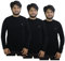 Bahob® 3 Pack Men's Long-Sleeved T-Shirt Round Neck T-Shirts Comfortable Crewneck Neck Tops for Men Soft Cotton S-3XL (MFTS-160-C, XXL)