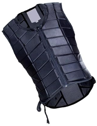 Pegciuho Gilet da Equitazione Nero Traspirante per Uomo E Donna, Protettivo, Gilet Equestre, M