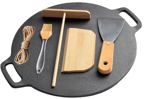 WMFASBAG Pancake Pan Pancake Frying Pan Non Stick Cast Iron Skillet with Handle Pancake Baking Pan BBQ Grill Pan for Outdoor Camping