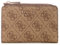 Guess Laurel Ii Kartenetui mit umlaufendem Reißverschluss für Damen, Latte-Logo, Einheitsgröße