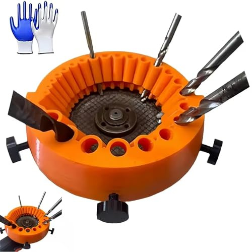Universal Messerschärfer, Bohrerschärfer Werkzeug, Multifunktionaler tragbarer Messerschärfer, Mehrwinkel Winkelschleifer Schärfgerät, Bohrerschleifwerkzeuge für 125mm Schleifer, 2-13mm Bohrer
