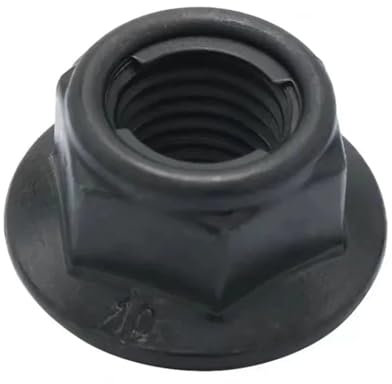 1–10 Stück schwarze Kontermutter aus Stahl mit Flansch M5–M20(M20 (1Pcs))