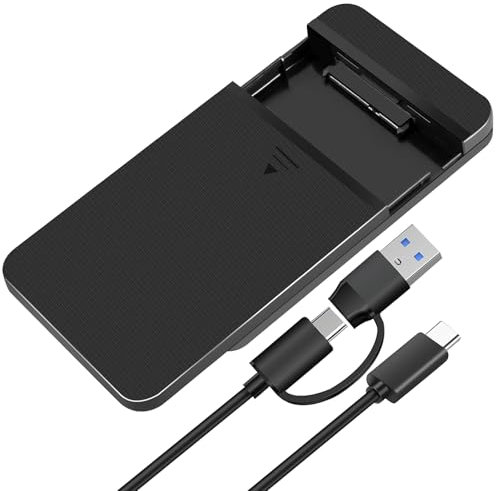 Boitier Disque Dur 2.5''10Gbps Grande Vitesse Boîtier de Disque Dur USB 3.1 vers SATA III Boitier Disque Dur Externe,Accélération UASP,Trim, sans Outils(Noir)
