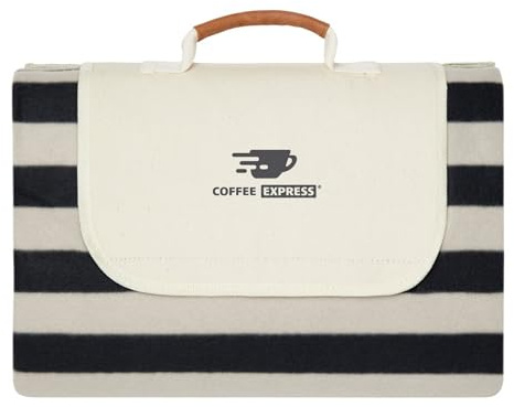 Vinga Alba RPET Striped Picnic Blanket (0.5cm x 170cm x 130cm) (Black)