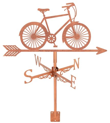 SUPERDANT Girouette de Jardin Exterieur de Vélo de Route Girouette en Métal pour Vélo Girouettes de Vélo en Cuivre Panneaux Décoratifs de Direction du Vent Deco Exterieur de Ferme