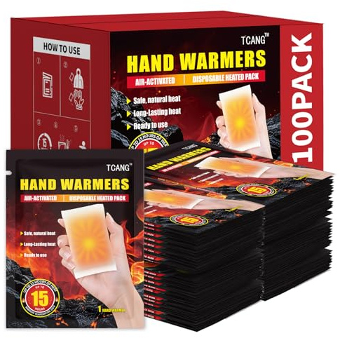 Disposable Hand Warmers - Up to 15 Hours of Heat - Super Long Lasting Air Activated Warmers, All Natural & Portable for Camping, Fishing, Outdoor Sports, Winter Work