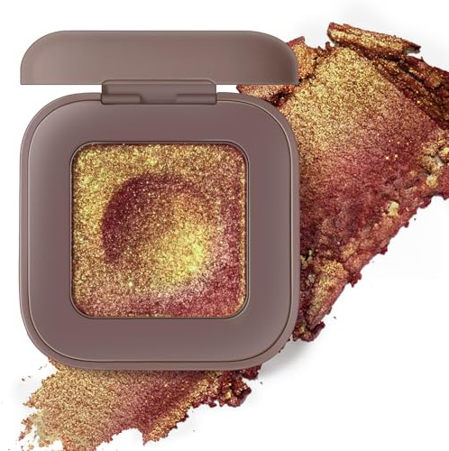 Duochrome Glitzer Lidschatten, Lidschatten Grün Blau Shift, Irisierend Eye Shadow Shimmer, Glitter Eyeshadow Metallic Augen Make-Up, Holographischer Effekt (Style B)