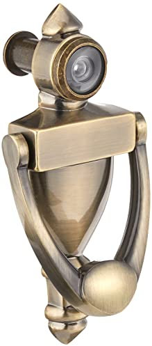 Prime-Line S 4235 Heurtoir de porte et visière, construction moulée sous pression, finition laiton antique (lot de 1)